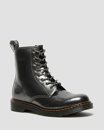 Dr Martens Youth 1460 Metallic Veterlaarzen Kinderen Grijs | NL 115WNB